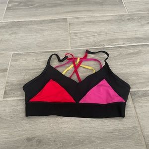 Alala Colorblock Pink Sports Bra Crop Top